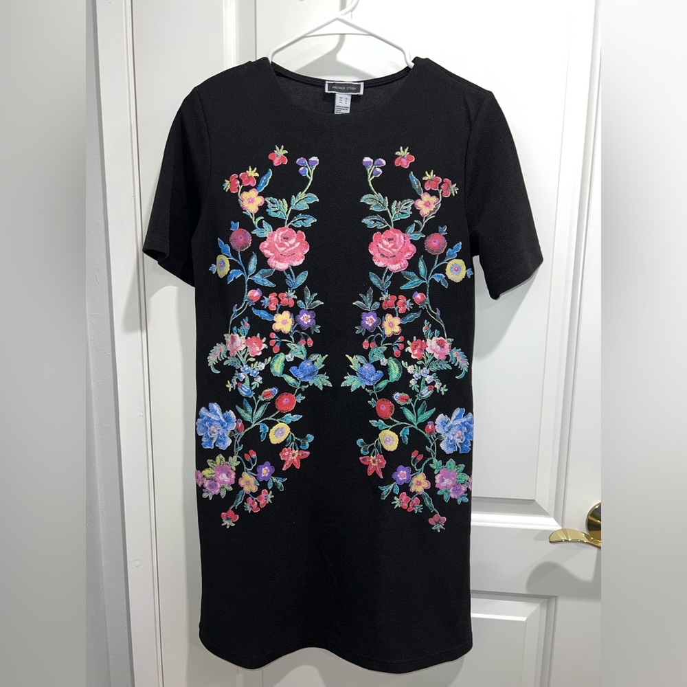 Black floral dress